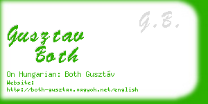 gusztav both business card